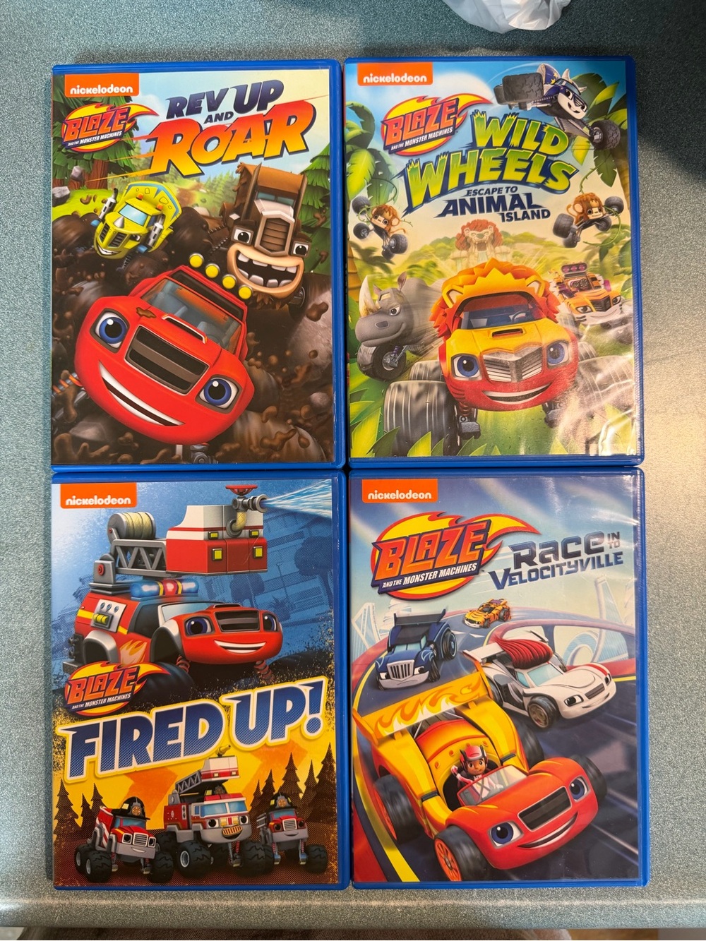 Blaze And The Monster Machines DVD Lot (4) Nickelodeon Fired Up Rev Up Roar